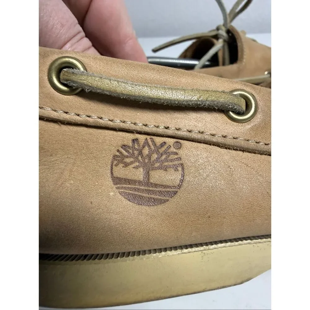 Timberland Men’s Sz 11 Classic Boat Shoes Tan Leather See Description
